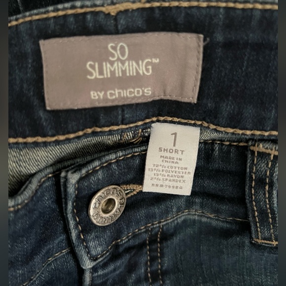 Chico's Platinum So Slimming Straight Leg Jeans C208 - Picture 2 of 9